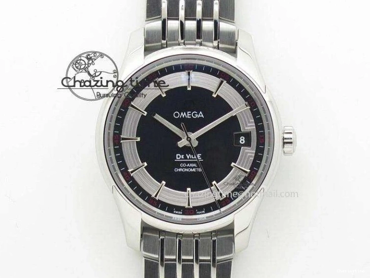 0402 De Ville Chronograph SS OMF 1:1 Best Edition Black Dial On SS Bracelet A Attractive 8150